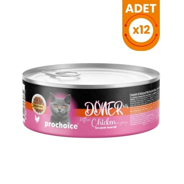 Prochoice Döner Bites Sos İçinde Tavuklu Yavru Konserve Kedi Maması
