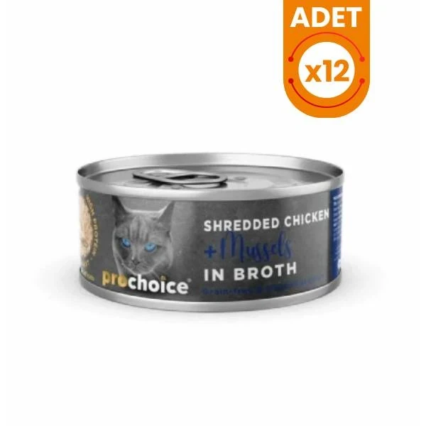 Prochoice Hypo-Allergenic Sos İçinde Tavuklu ve Midyeli Tahılsız Yetişkin Kedi Konservesi