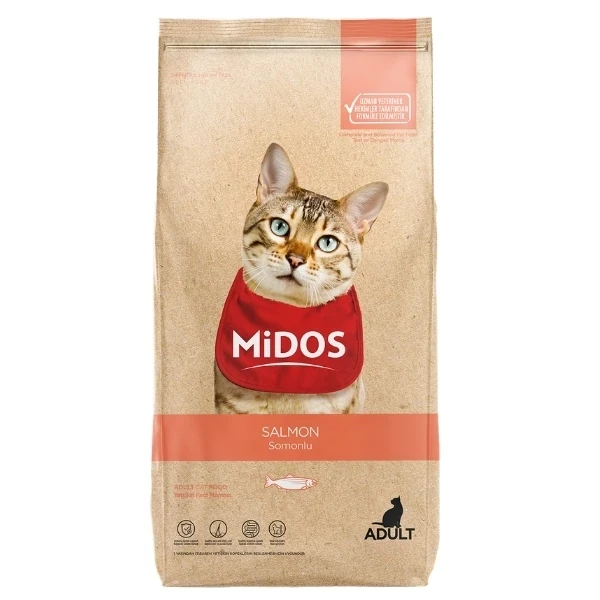 Midos Somon ve Pirinçli Yetişkin Kedi Maması 15KG