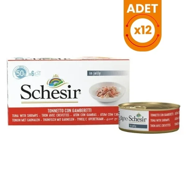 Schesir Multipack Prawns Konserve Kedi Maması