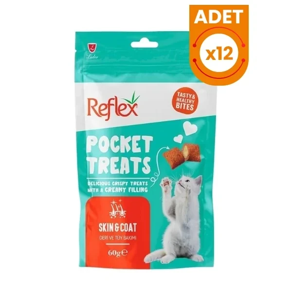 Reflex Pocket Treats Deri ve Tüy Bakımı Destekleyici Kedi Ödül Maması