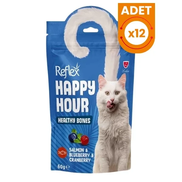 Reflex Happy Hour Somonlu ve Yaban Mersinli Kemik Sağlığı Destekleyici Kedi Ödülü