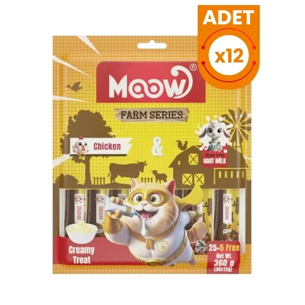 Moow Tavuklu ve Keçi Sütlü Yetişkin Sıvı Kedi Ödül Maması