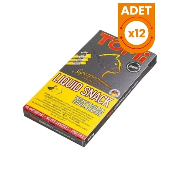 Tomi Kümes Hayvanlı Ciğerli ve Biotinli Sıvı Kedi Ödül Maması